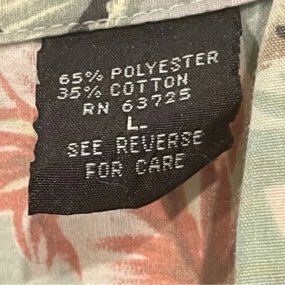 Dragonfly Clothing Co. Men’s Hawaiian Print Short Sleeve Shirt – Size L - Picture 8 of 9